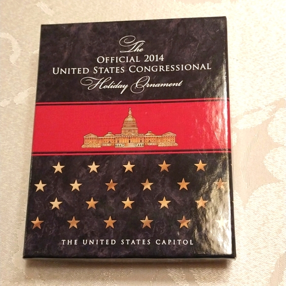 2014 Official US Congressional Holiday Ornament 24K Gold 8 Pointed Star Booklet - Picture 2 of 7